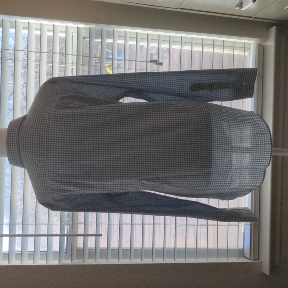 Goodfellow Women's Long Sleeve Plaid Blue & Black Dress Shirt. Size S NWT - Picture 6 of 8